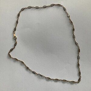 Antique 12k 1/20  GF filigree necklace